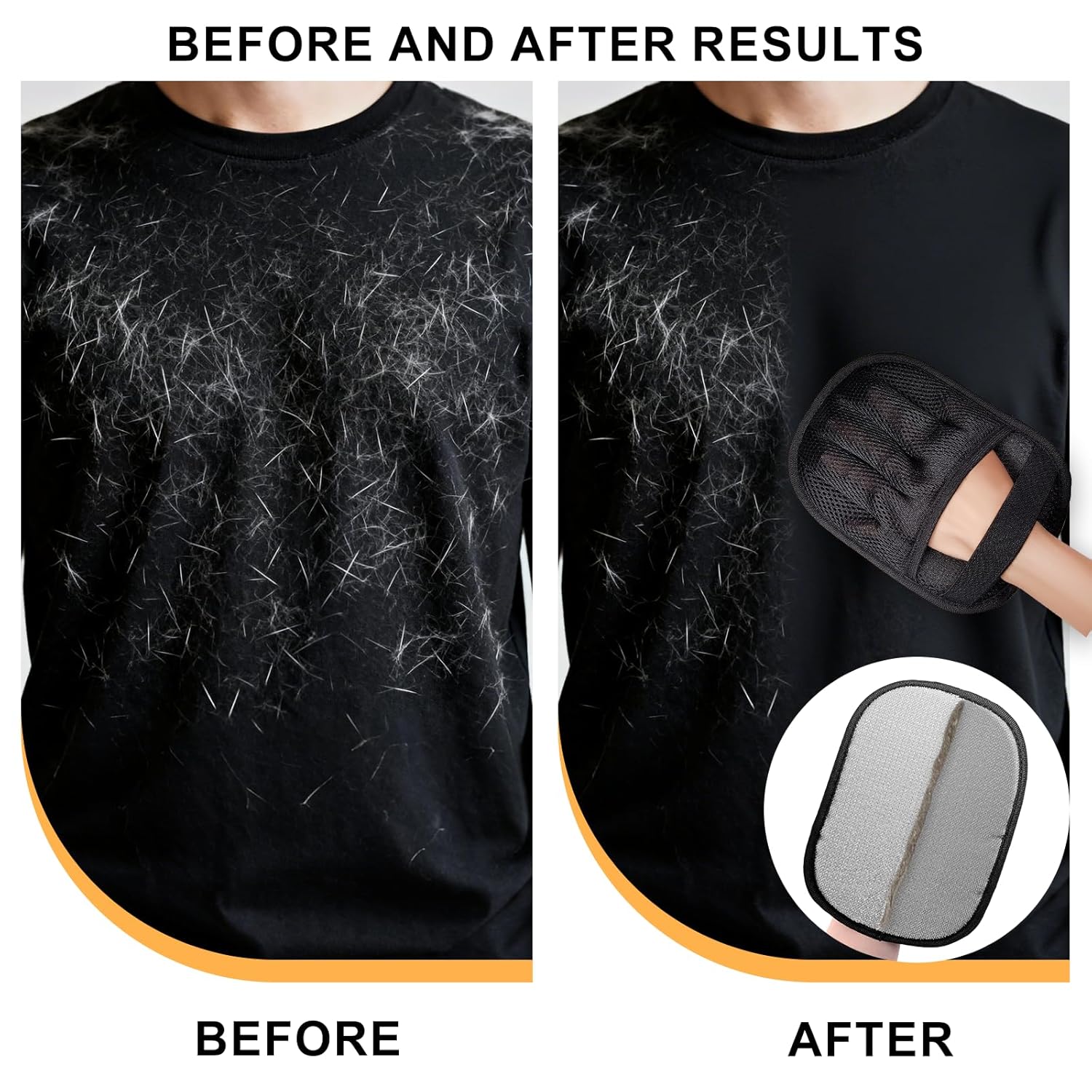 Pet Hair Removal Glove - Magic Brush Electrostatic Mitt for Dogs & Cats Reusable Grooming Gloves Pet Hair Remover Tool with 5-Finger Design for Couch, Carpet, Furniture, Laundry & Clothing